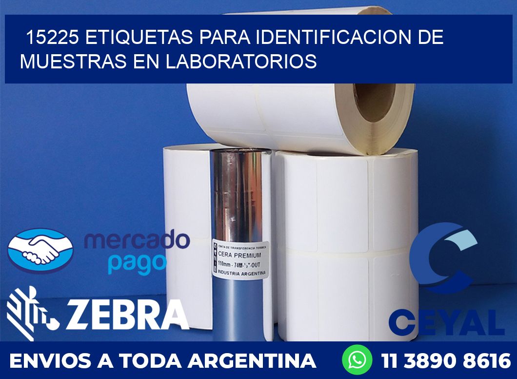 15225 ETIQUETAS PARA IDENTIFICACION DE MUESTRAS EN LABORATORIOS