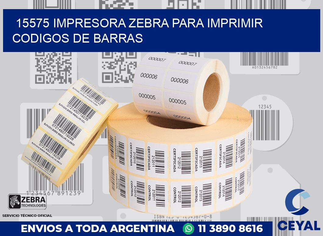15575 IMPRESORA ZEBRA PARA IMPRIMIR CODIGOS DE BARRAS