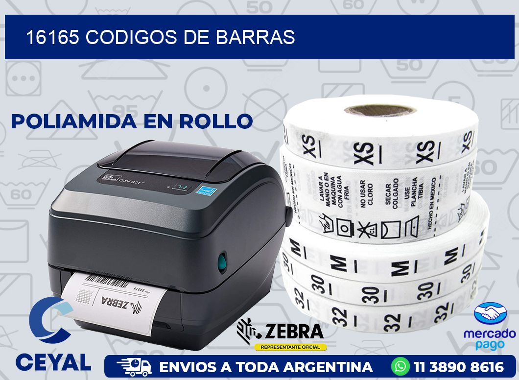 16165 CODIGOS DE BARRAS