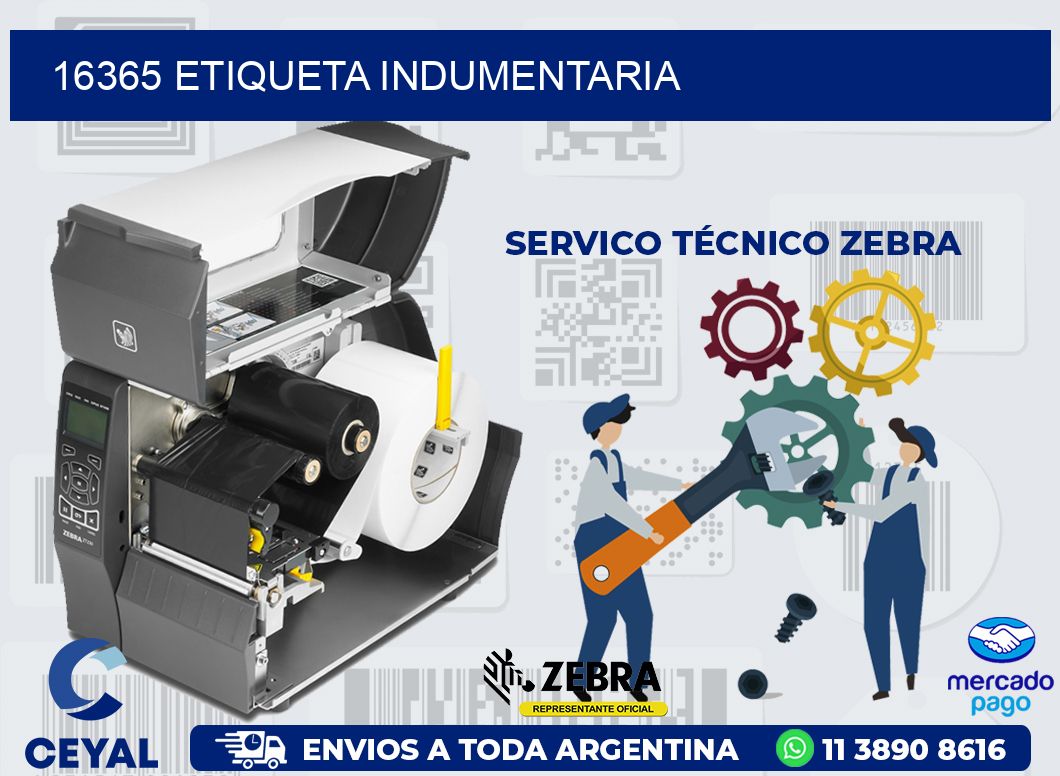 16365 ETIQUETA INDUMENTARIA