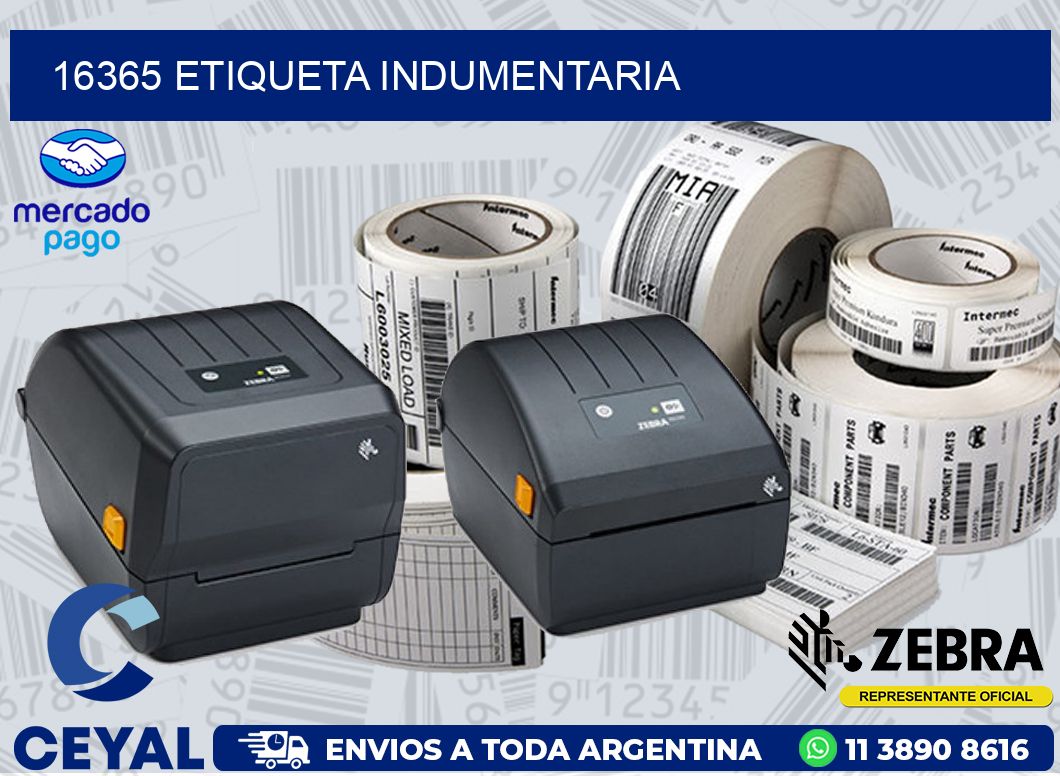 16365 ETIQUETA INDUMENTARIA