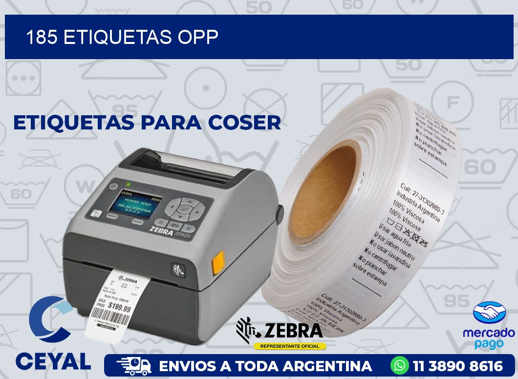 185 ETIQUETAS OPP