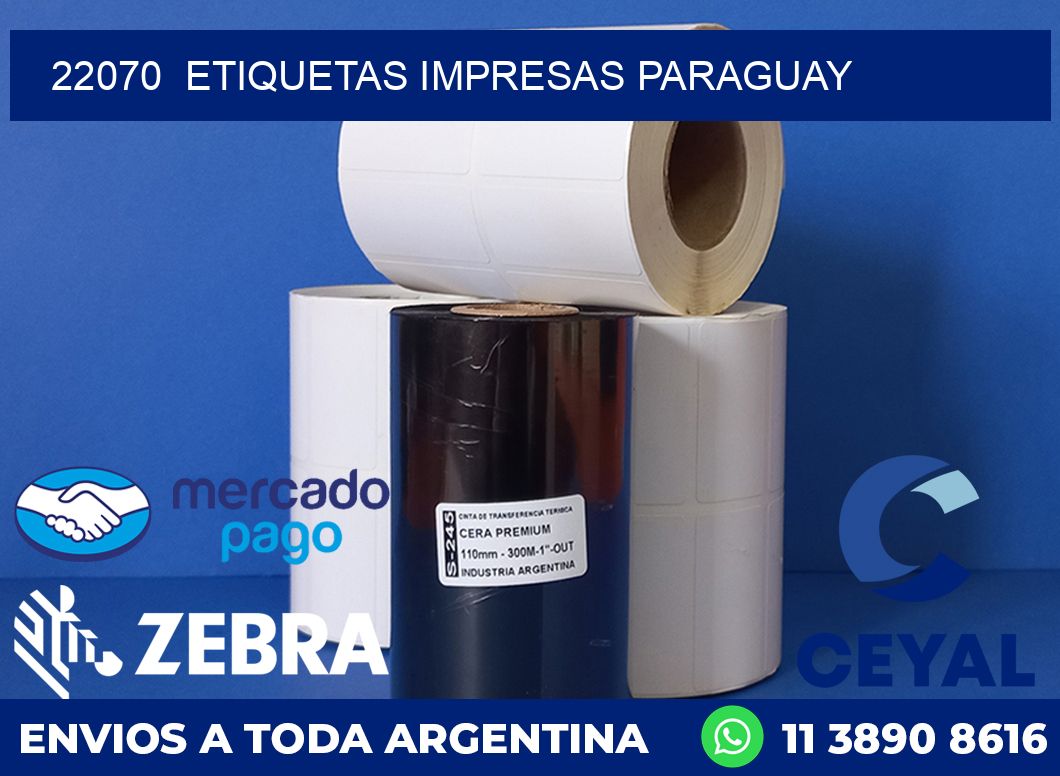 22070 ETIQUETAS IMPRESAS PARAGUAY