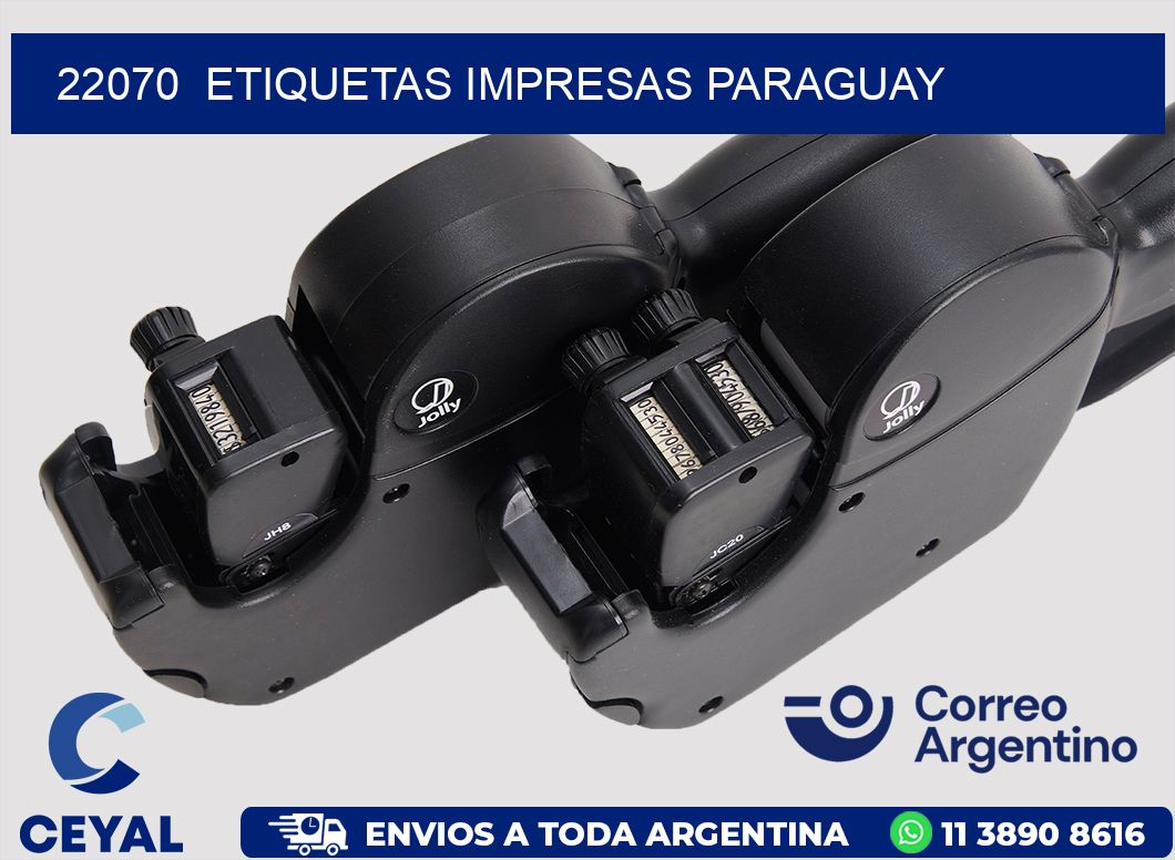 22070 ETIQUETAS IMPRESAS PARAGUAY