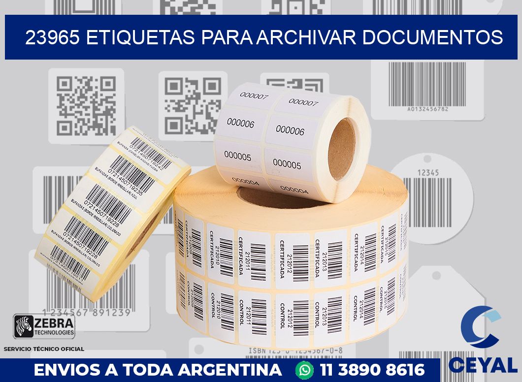 23965 ETIQUETAS PARA ARCHIVAR DOCUMENTOS