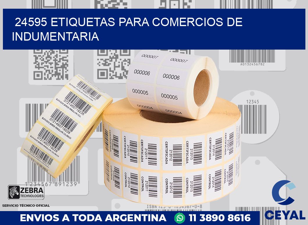 24595 ETIQUETAS PARA COMERCIOS DE INDUMENTARIA