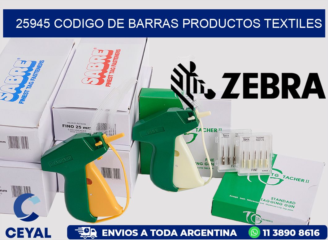 25945 CODIGO DE BARRAS PRODUCTOS TEXTILES