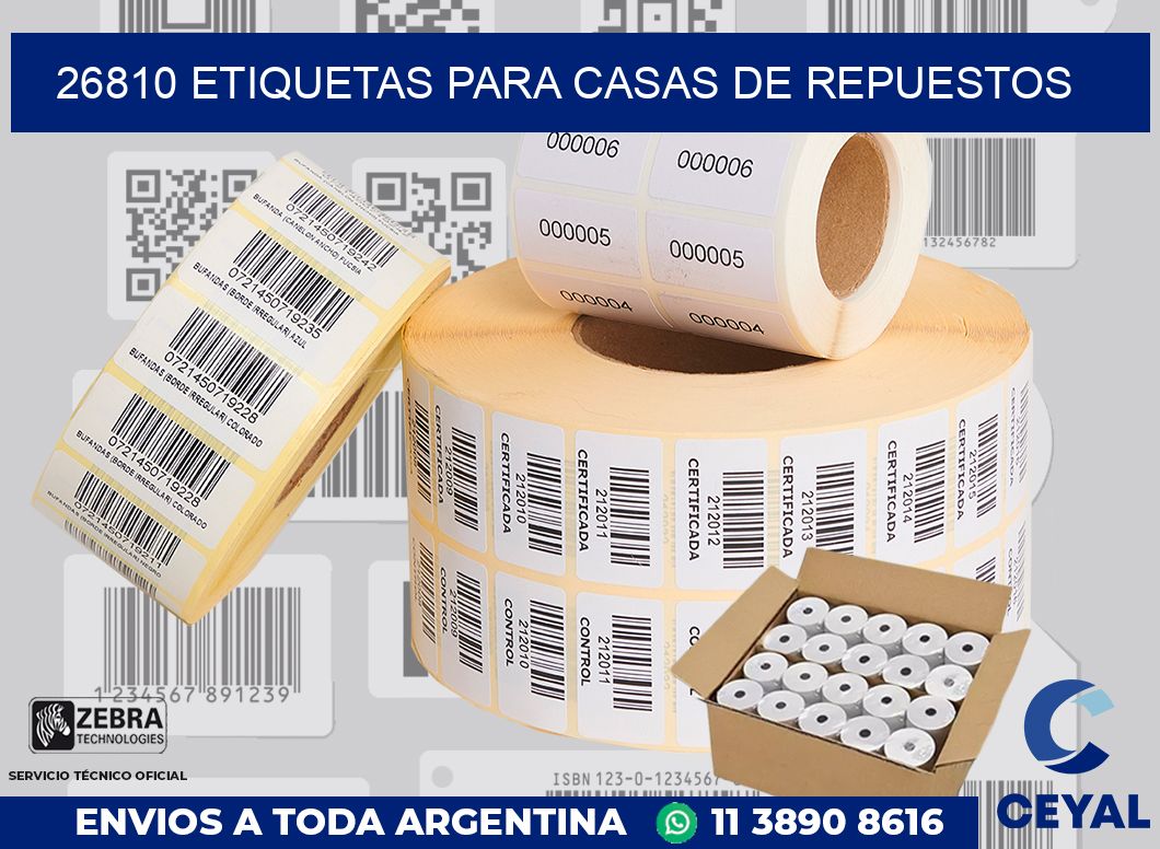 26810 ETIQUETAS PARA CASAS DE REPUESTOS