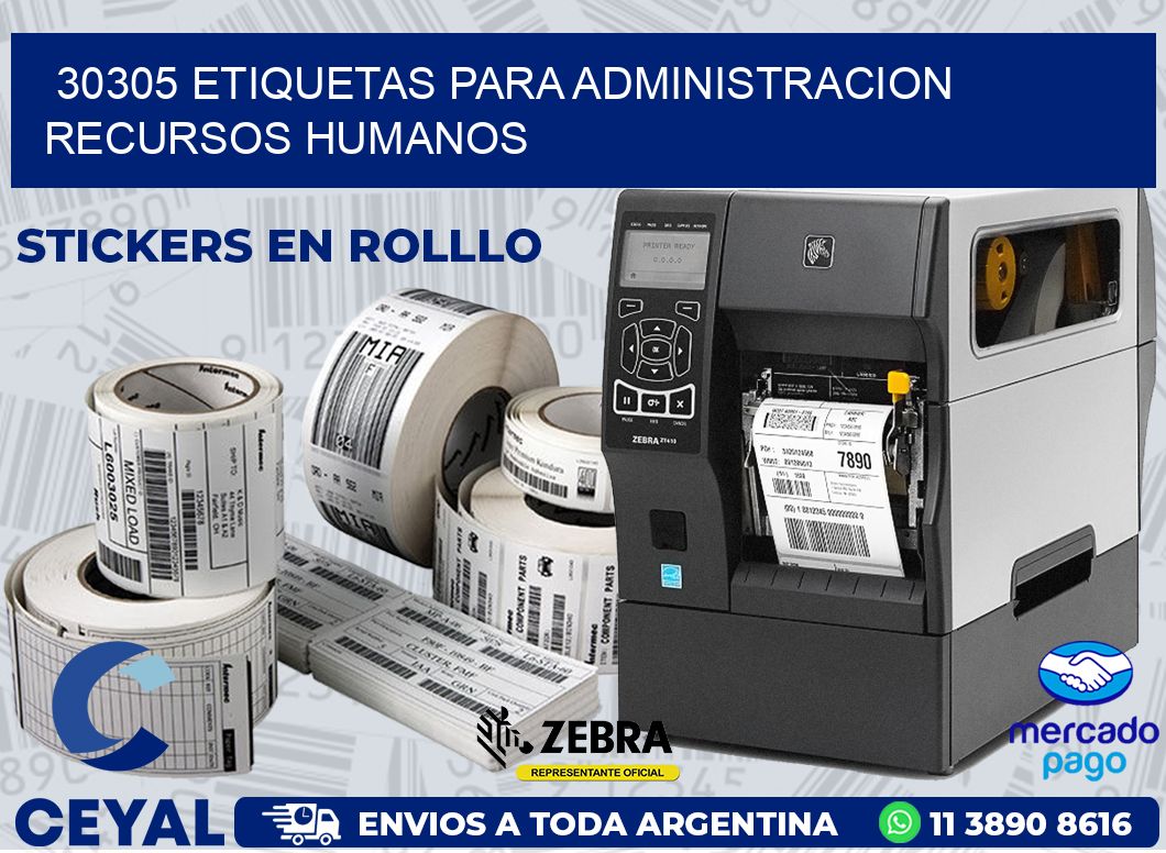 30305 ETIQUETAS PARA ADMINISTRACION RECURSOS HUMANOS