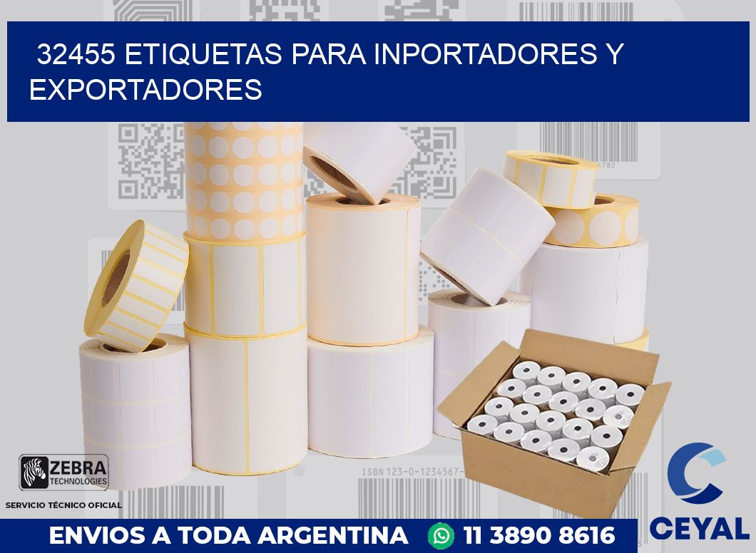 32455 ETIQUETAS PARA INPORTADORES Y EXPORTADORES