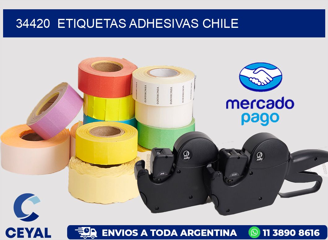 34420  ETIQUETAS ADHESIVAS CHILE