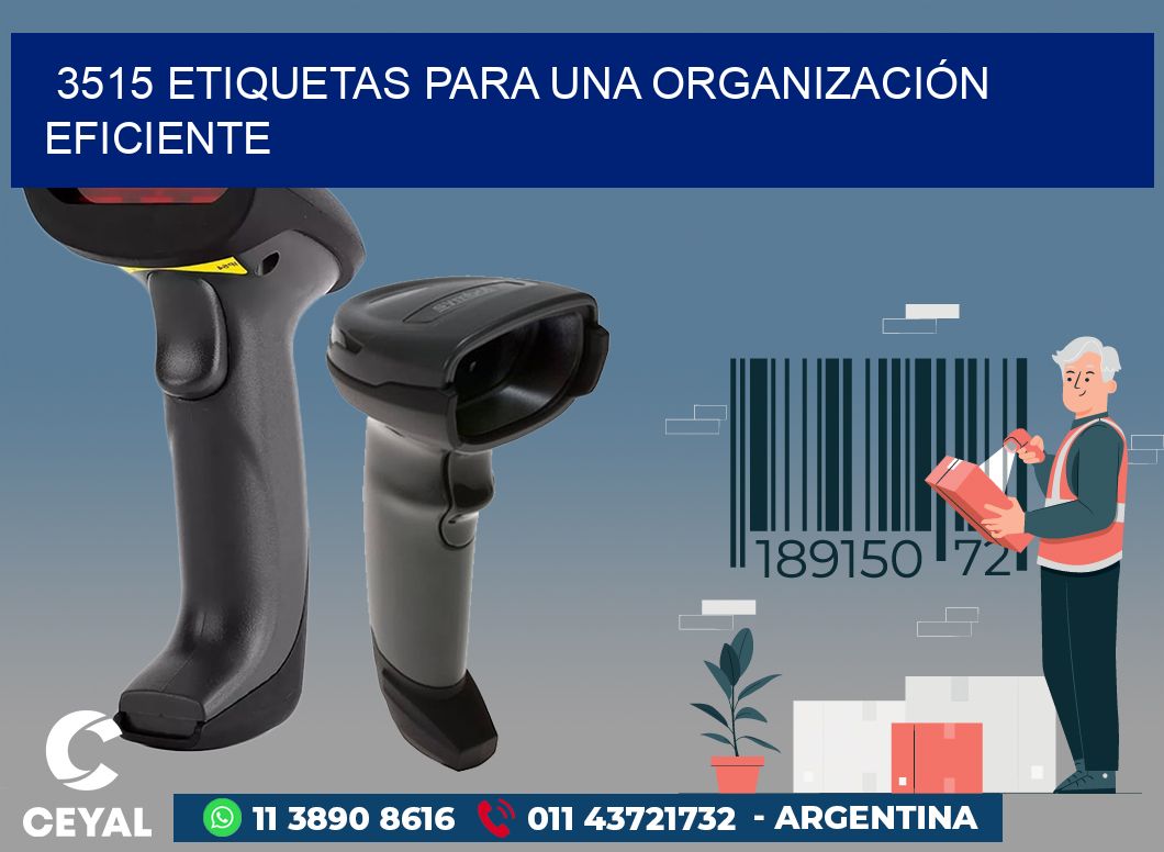 3515 ETIQUETAS PARA UNA ORGANIZACIÓN EFICIENTE