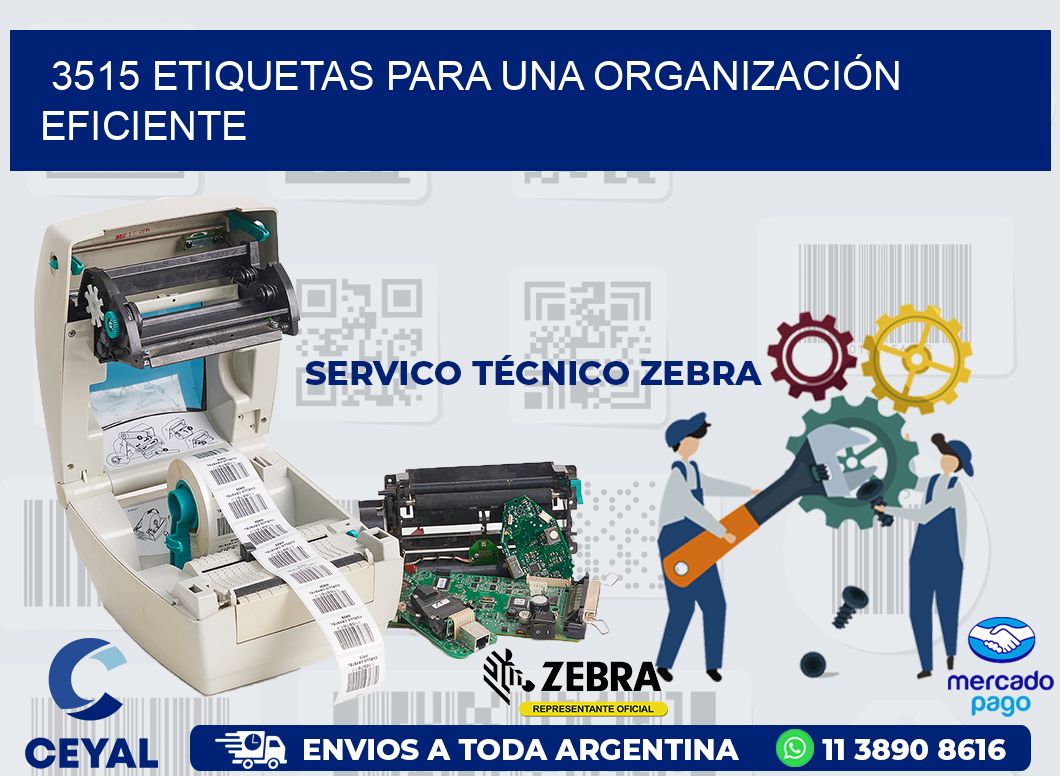 3515 ETIQUETAS PARA UNA ORGANIZACIÓN EFICIENTE