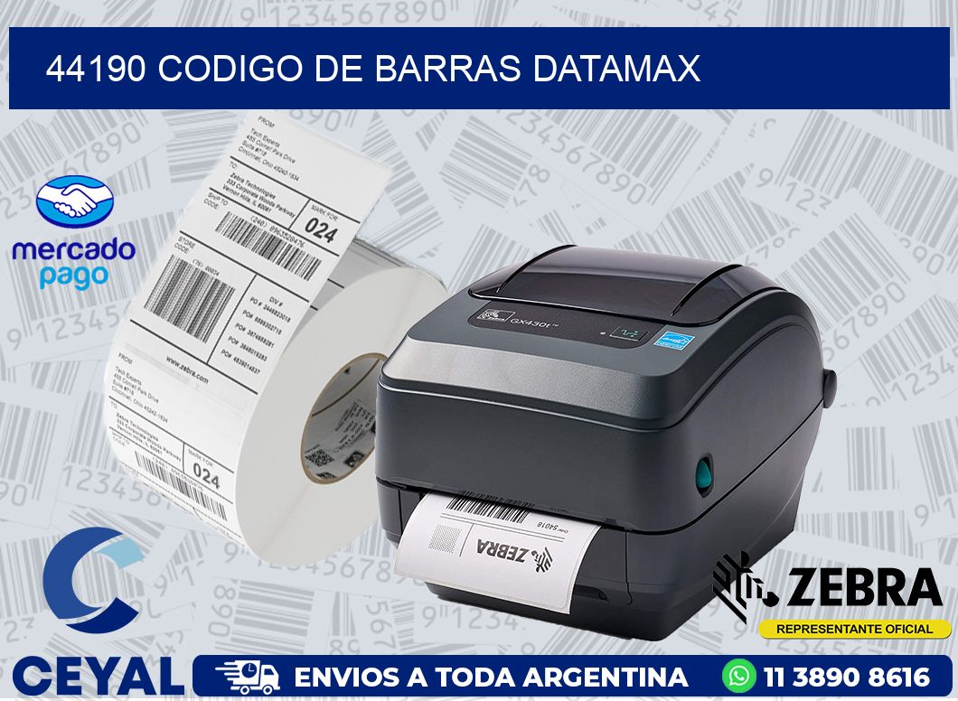 44190 CODIGO DE BARRAS DATAMAX
