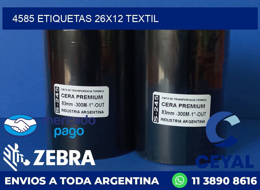 4585 ETIQUETAS 26X12 TEXTIL