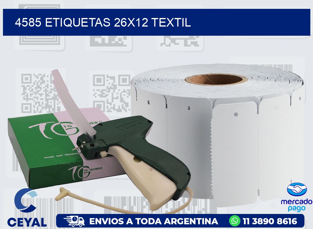 4585 ETIQUETAS 26X12 TEXTIL