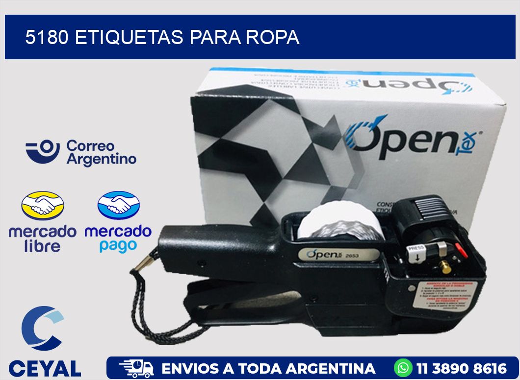 5180 ETIQUETAS PARA ROPA