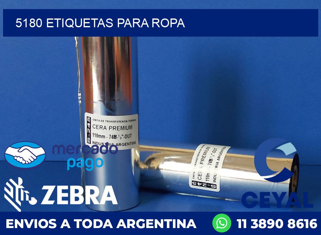 5180 ETIQUETAS PARA ROPA