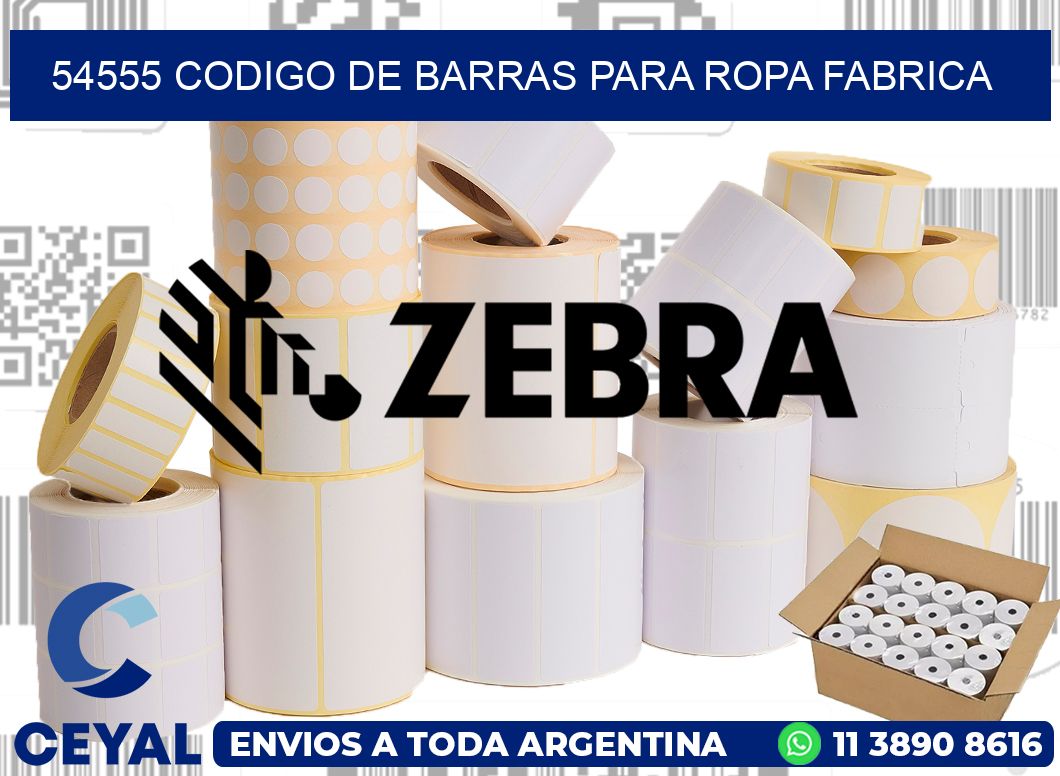 54555 CODIGO DE BARRAS PARA ROPA FABRICA