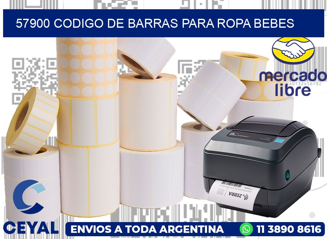 57900 CODIGO DE BARRAS PARA ROPA BEBES
