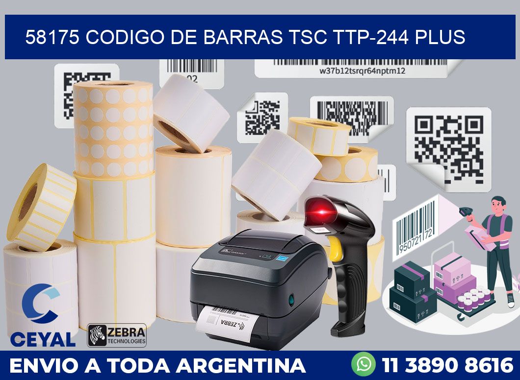 58175 CODIGO DE BARRAS TSC TTP-244 PLUS
