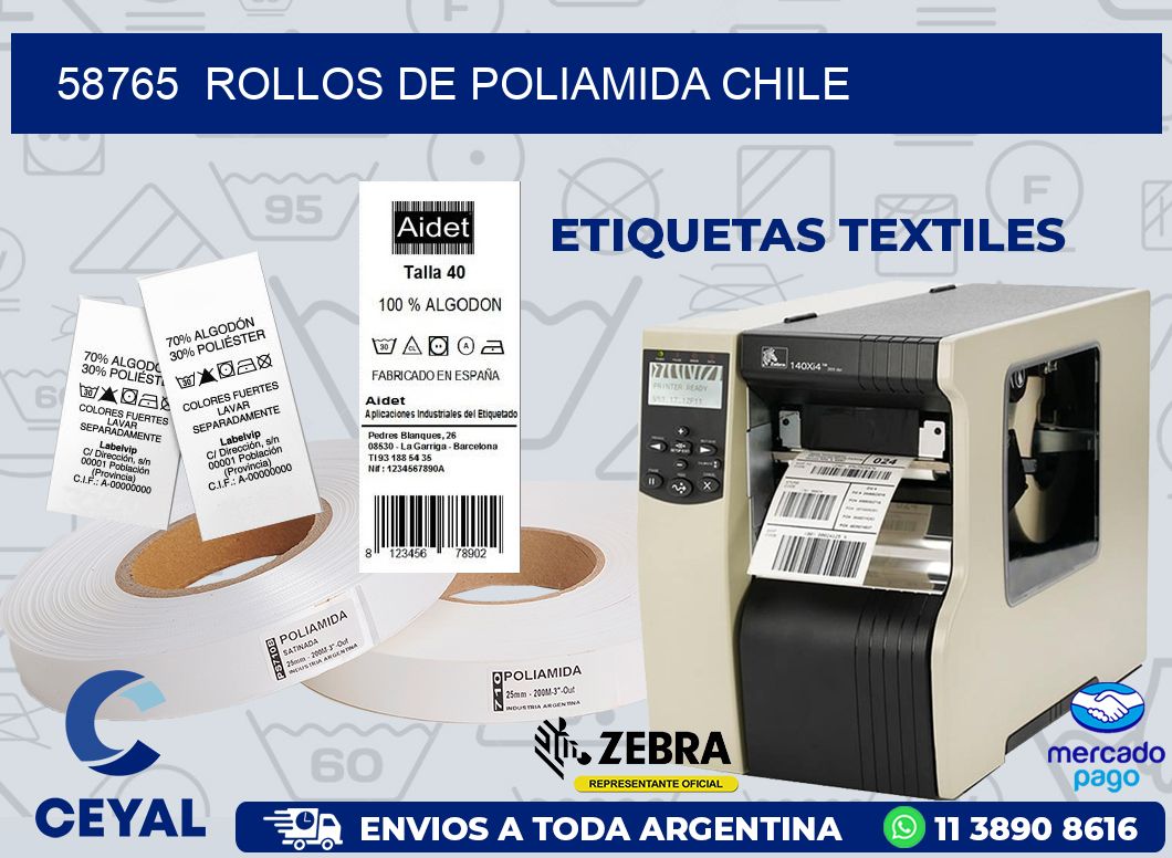 58765 ROLLOS DE POLIAMIDA CHILE