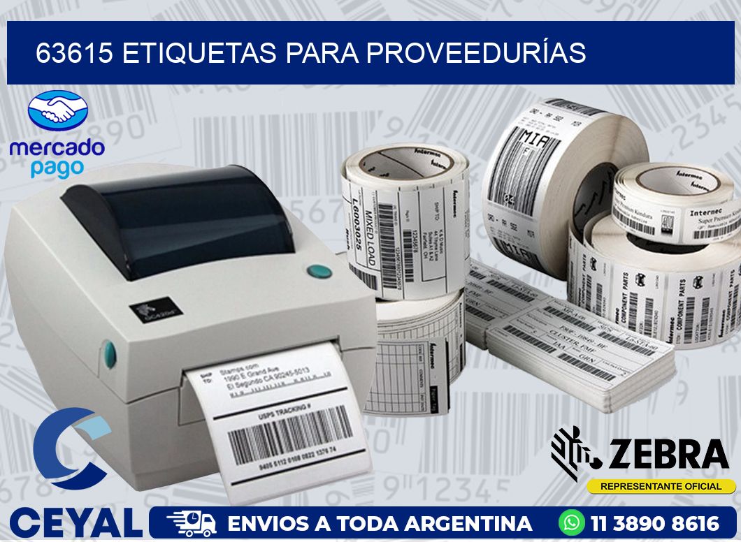 63615 ETIQUETAS PARA PROVEEDURÍAS