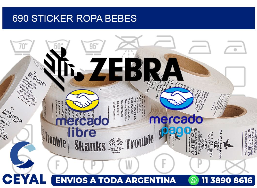 690 STICKER ROPA BEBES