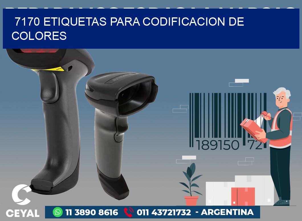 7170 ETIQUETAS PARA CODIFICACION DE COLORES