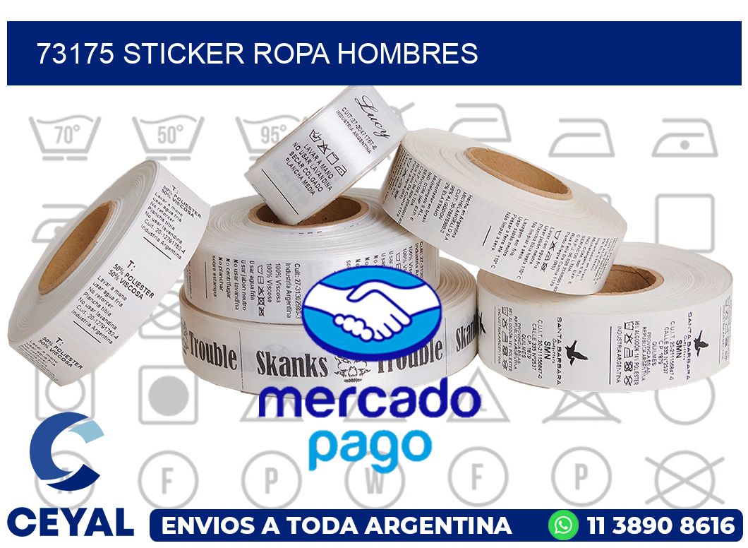 73175 STICKER ROPA HOMBRES