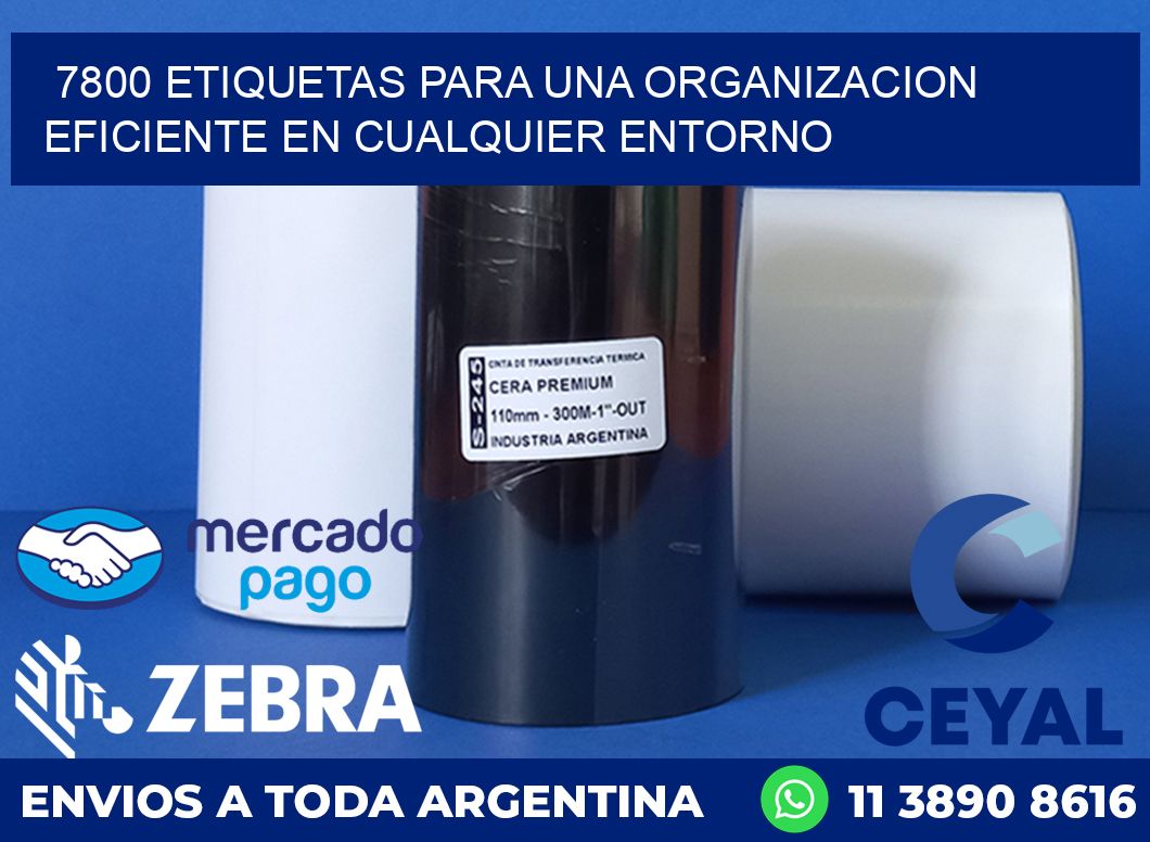7800 ETIQUETAS PARA UNA ORGANIZACION EFICIENTE EN CUALQUIER ENTORNO