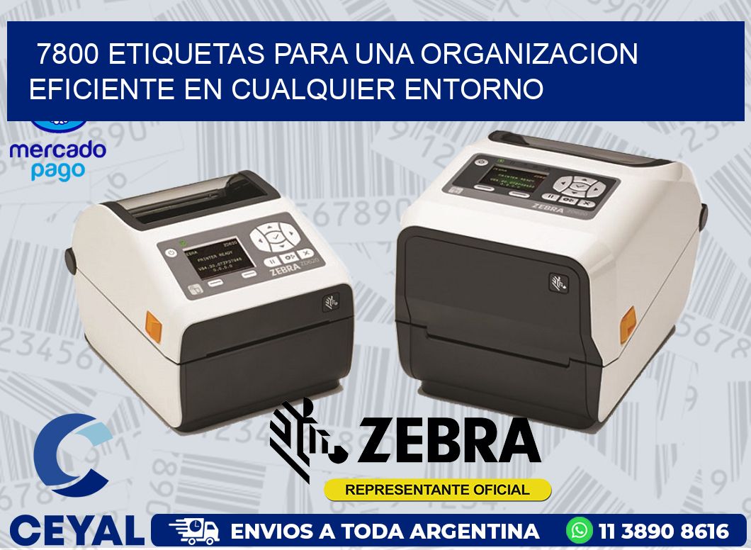 7800 ETIQUETAS PARA UNA ORGANIZACION EFICIENTE EN CUALQUIER ENTORNO