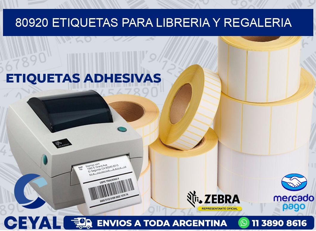 80920 ETIQUETAS PARA LIBRERIA Y REGALERIA