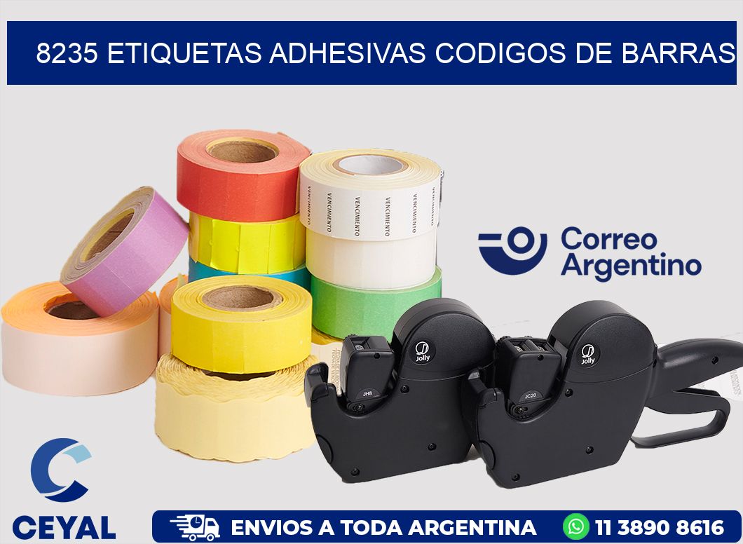 8235 ETIQUETAS ADHESIVAS CODIGOS DE BARRAS