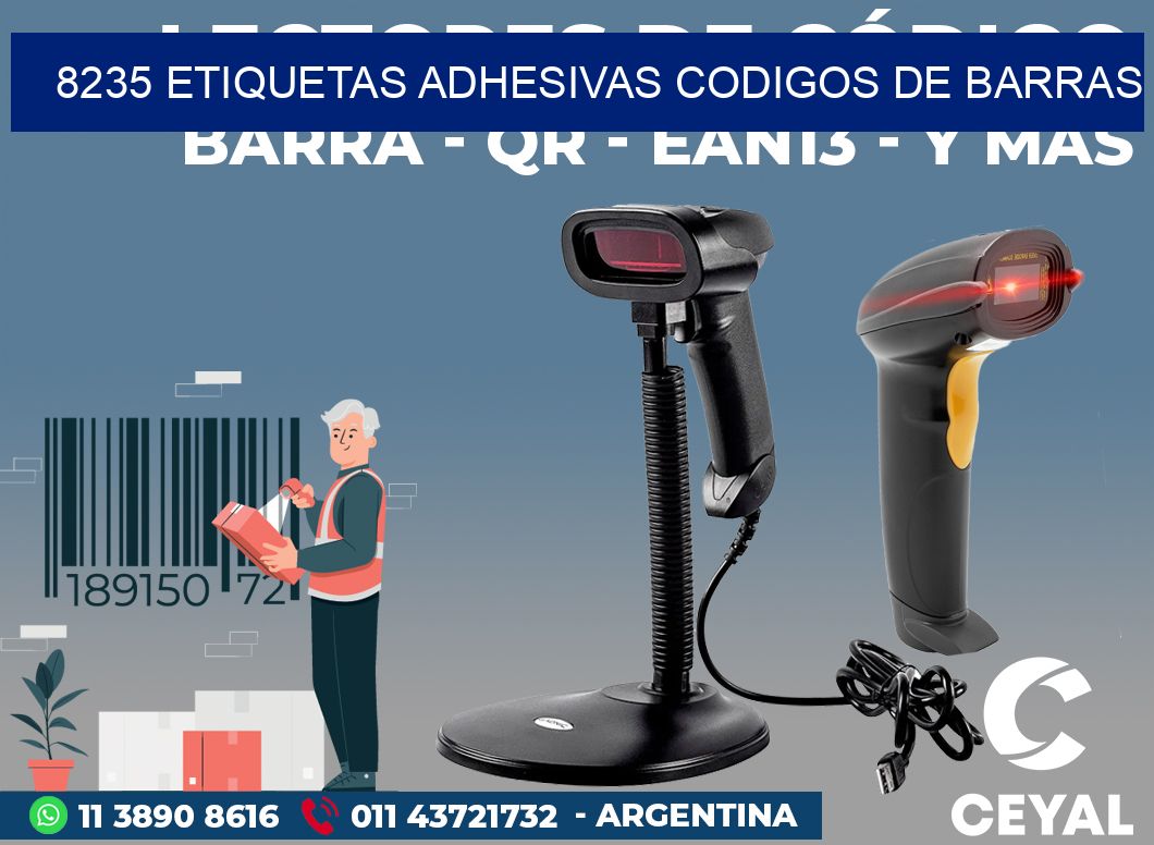 8235 ETIQUETAS ADHESIVAS CODIGOS DE BARRAS