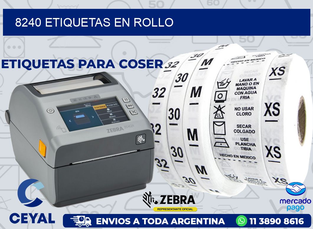 8240 ETIQUETAS EN ROLLO