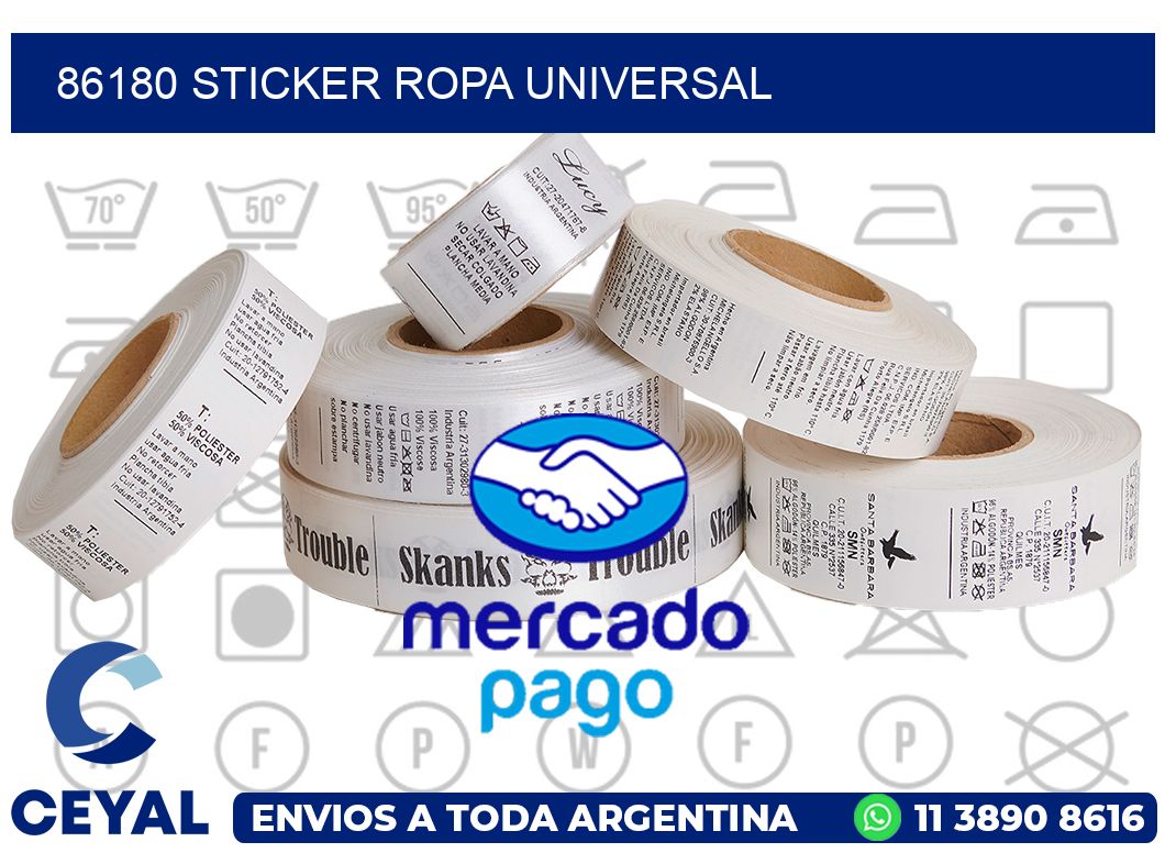 86180 STICKER ROPA UNIVERSAL