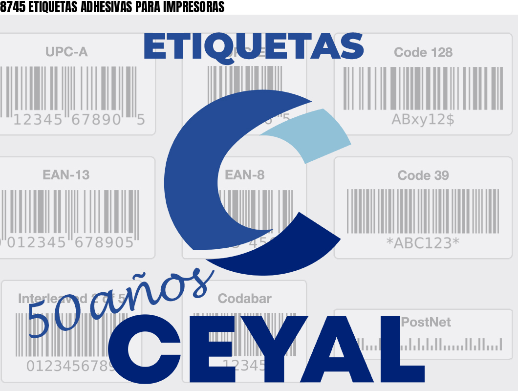 8745 ETIQUETAS ADHESIVAS PARA IMPRESORAS