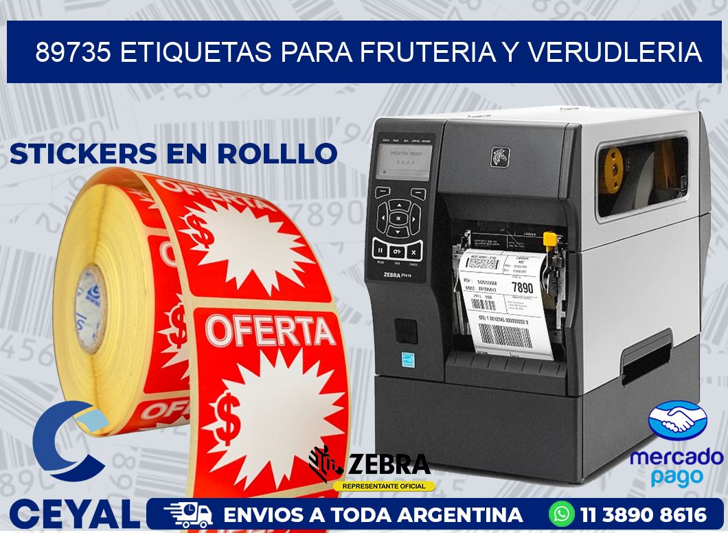 89735 ETIQUETAS PARA FRUTERIA Y VERUDLERIA