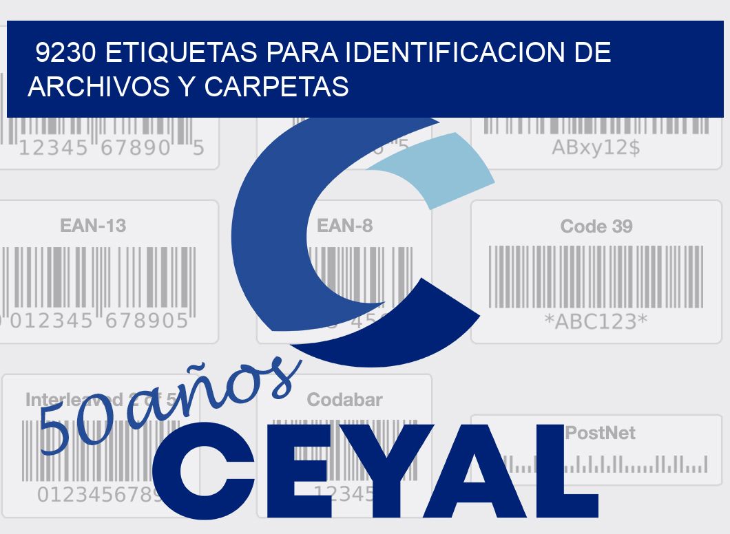 9230 ETIQUETAS PARA IDENTIFICACION DE ARCHIVOS Y CARPETAS