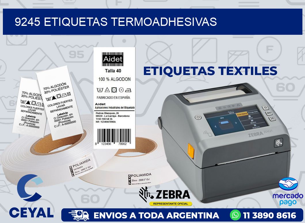 9245 ETIQUETAS TERMOADHESIVAS