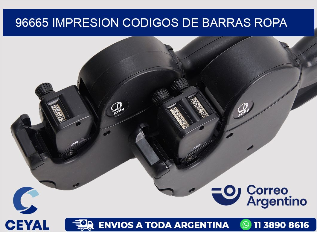 96665 IMPRESION CODIGOS DE BARRAS ROPA