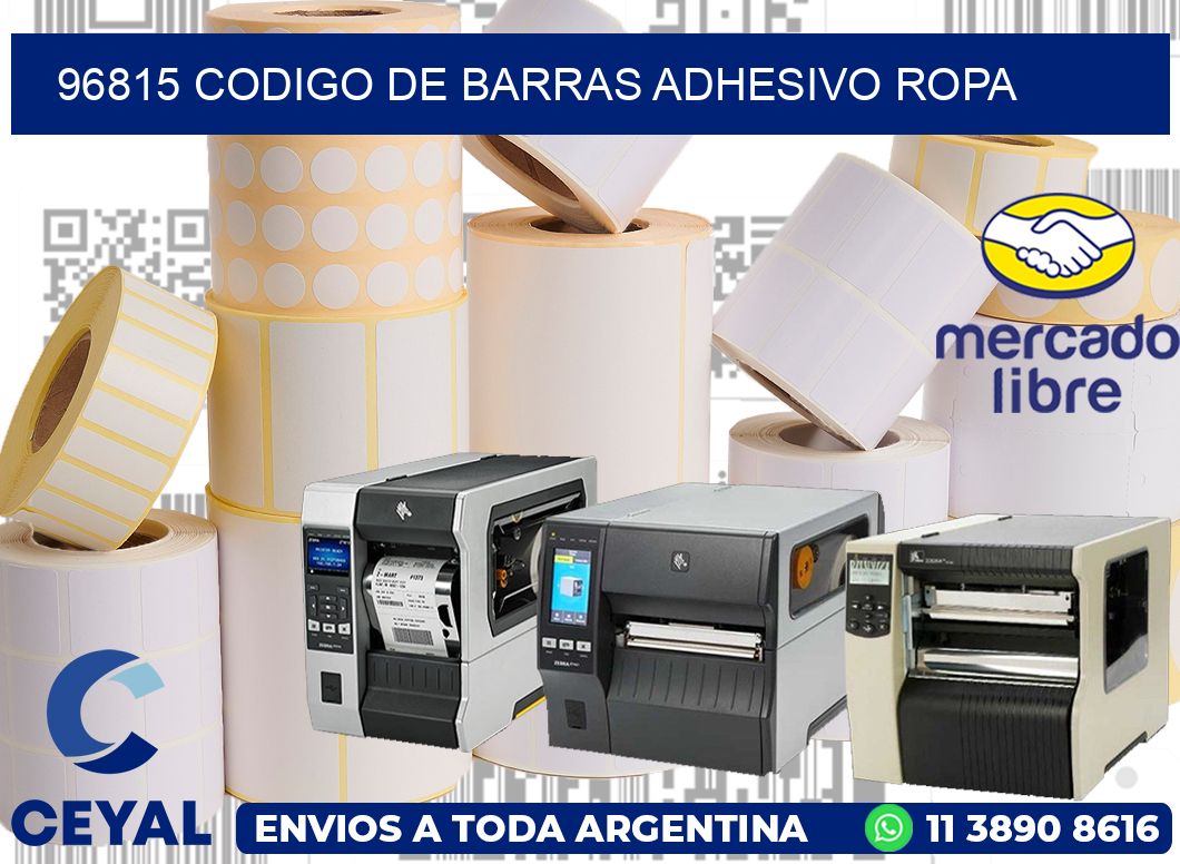 96815 CODIGO DE BARRAS ADHESIVO ROPA