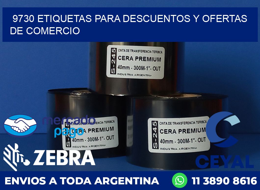 9730 ETIQUETAS PARA DESCUENTOS Y OFERTAS DE COMERCIO