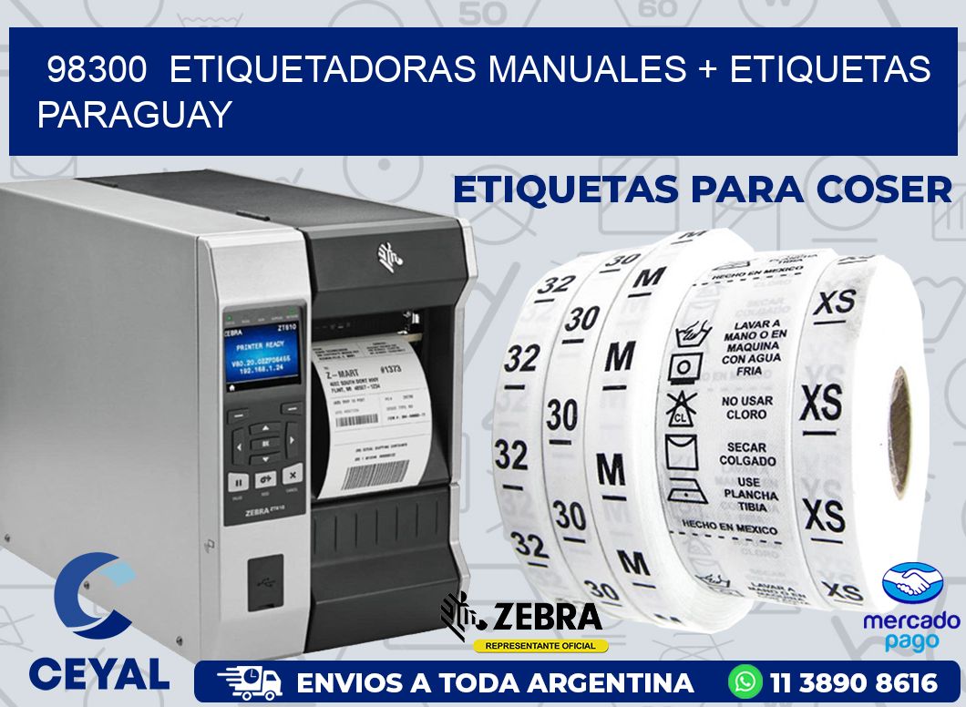 98300  ETIQUETADORAS MANUALES + ETIQUETAS PARAGUAY