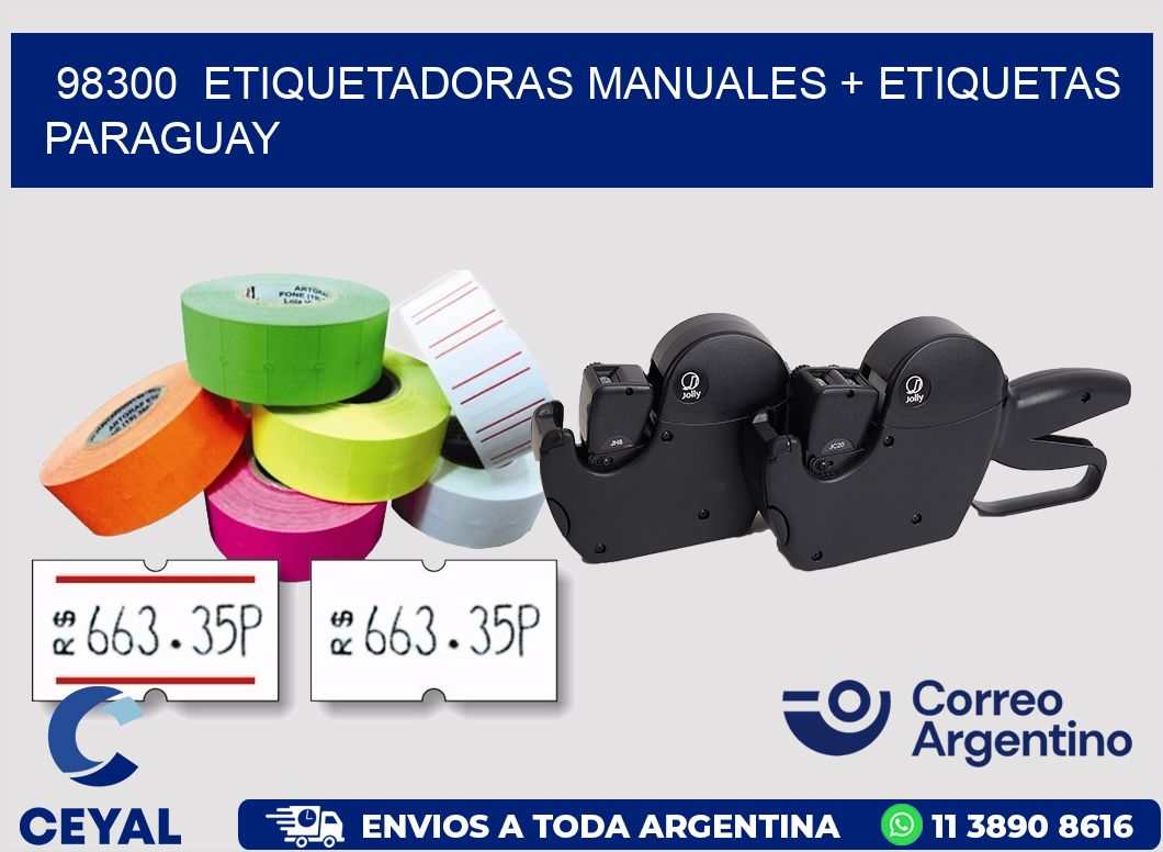 98300  ETIQUETADORAS MANUALES + ETIQUETAS PARAGUAY