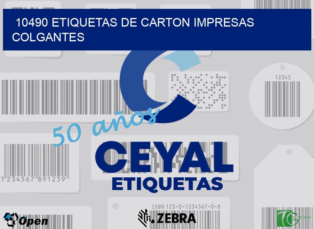 10490 ETIQUETAS DE CARTON IMPRESAS COLGANTES