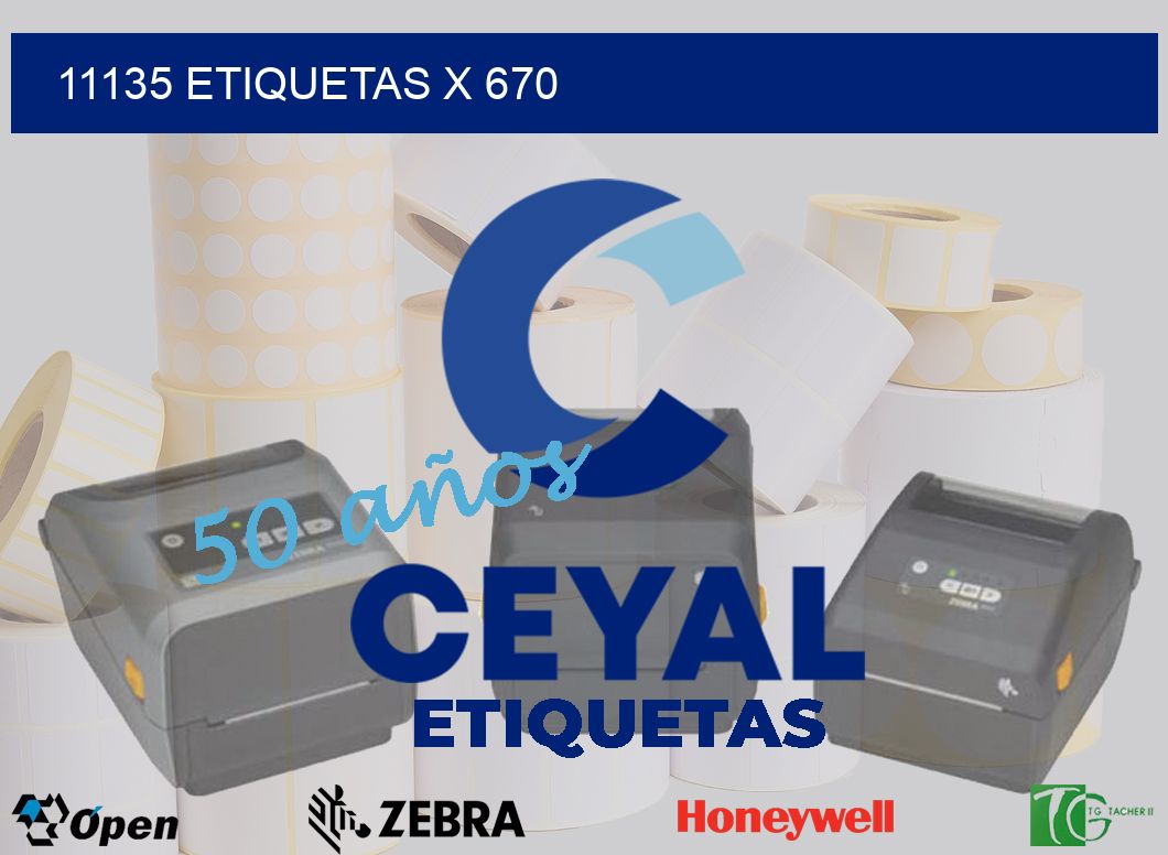 11135 Etiquetas x 670