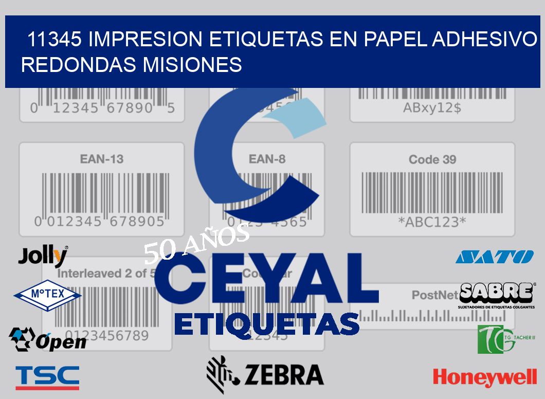 11345 IMPRESION ETIQUETAS EN PAPEL ADHESIVO REDONDAS MISIONES