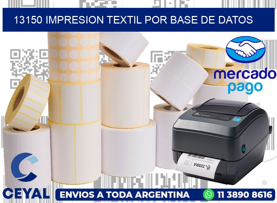 13150 IMPRESION TEXTIL POR BASE DE DATOS